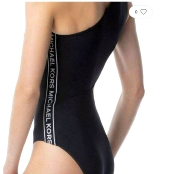 Micheal Kors Black Signature Logo Side Cutout Women's  One-piece Swimsui… - Picture 11 of 15